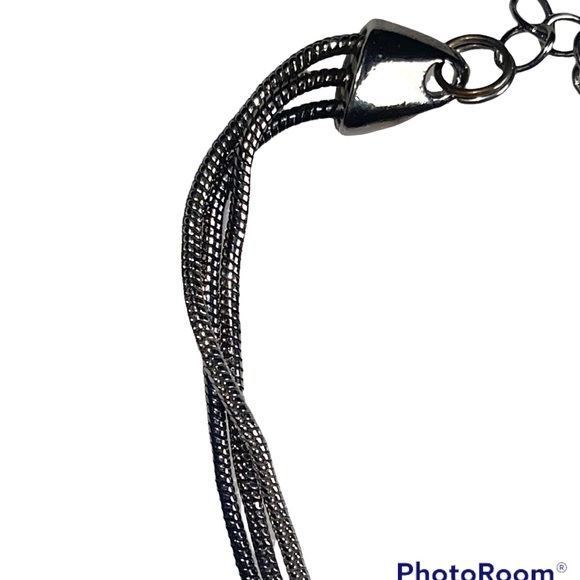 Lia Sophia 3 strand pendant vintage silver necklace - Picture 5 of 8